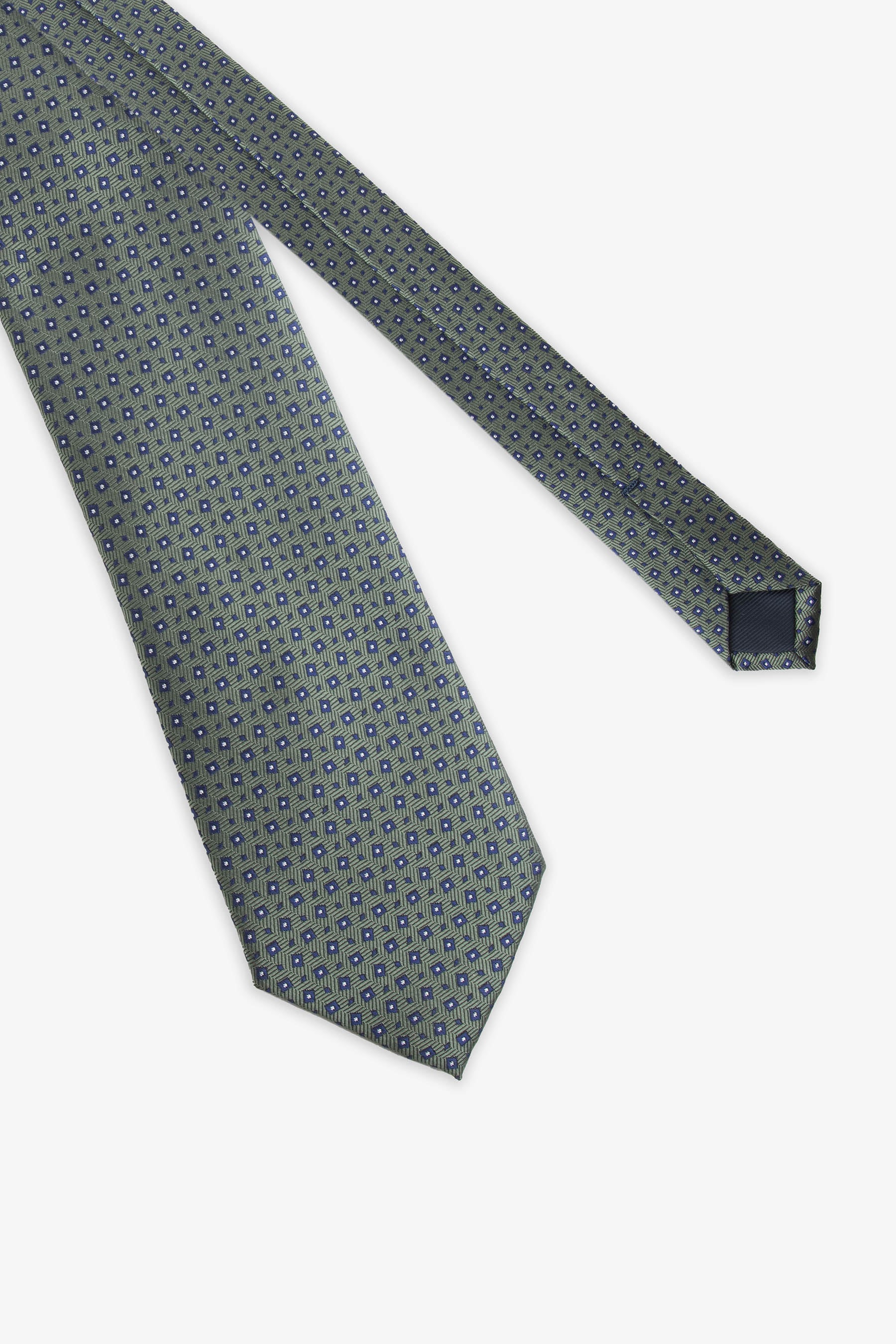 Cravatta micro fantasia verde