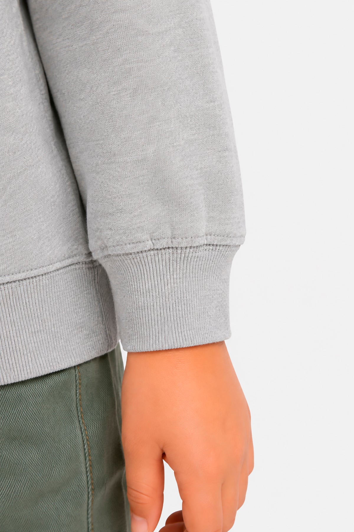 Felpa girocollo basic grigio chiaro Kids
