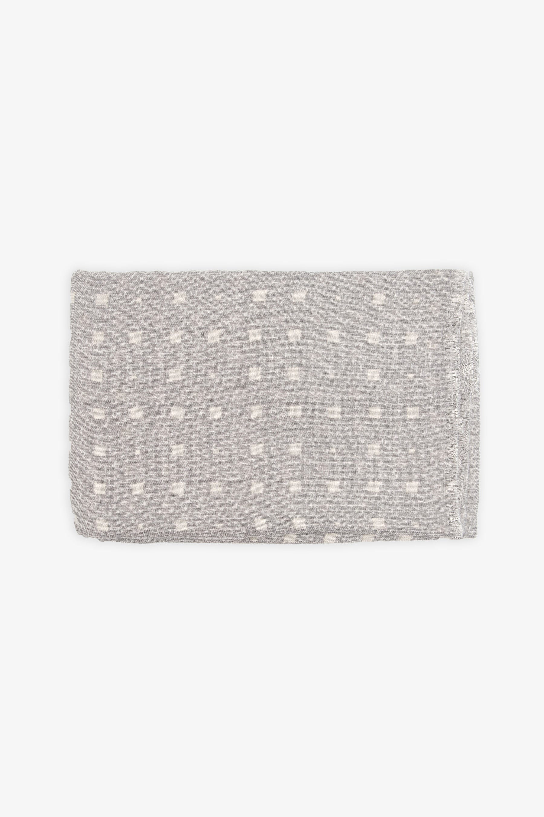 Pashmina disegno geometrico grigio chiaro-Dan John