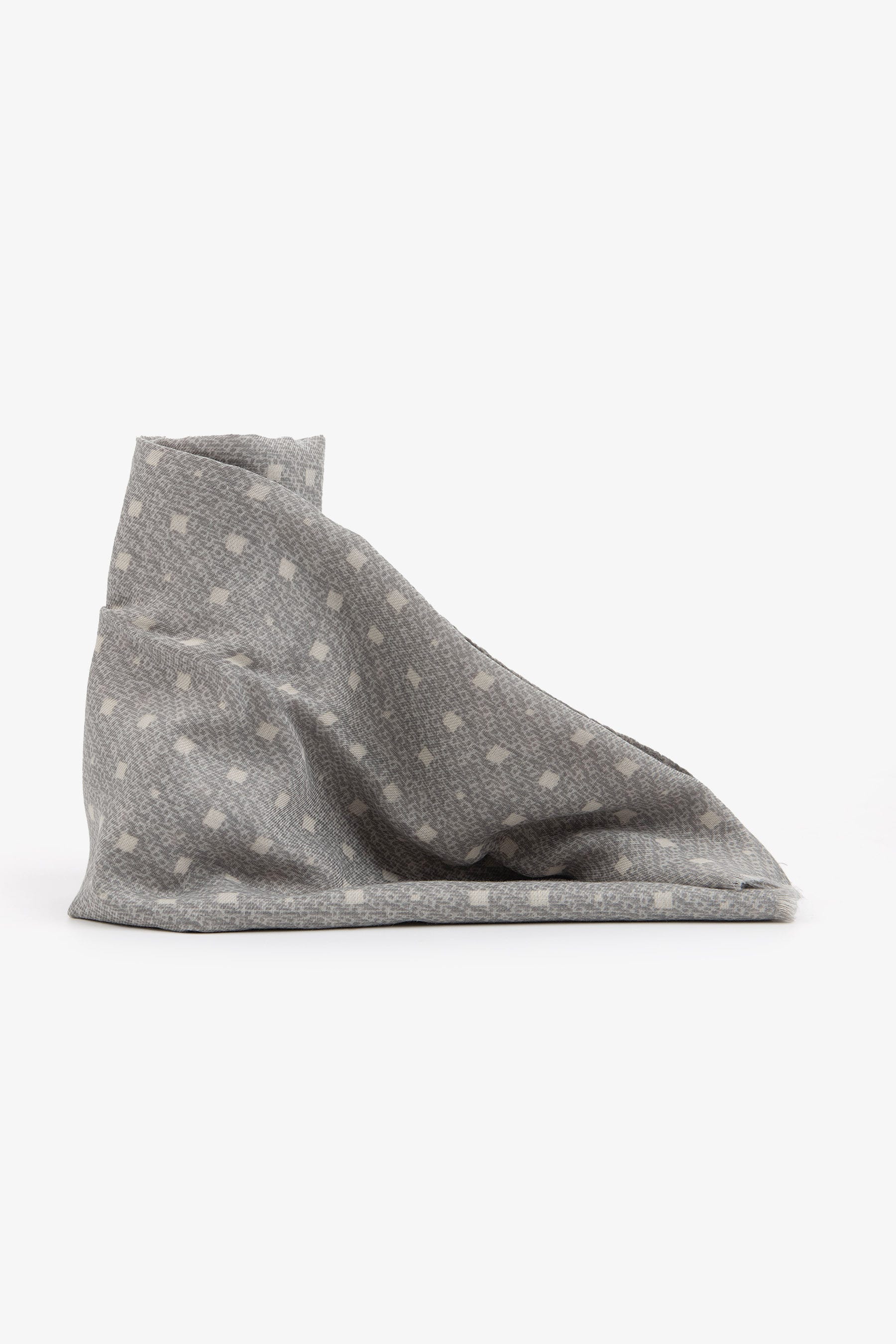 Pashmina disegno geometrico grigio chiaro-Dan John
