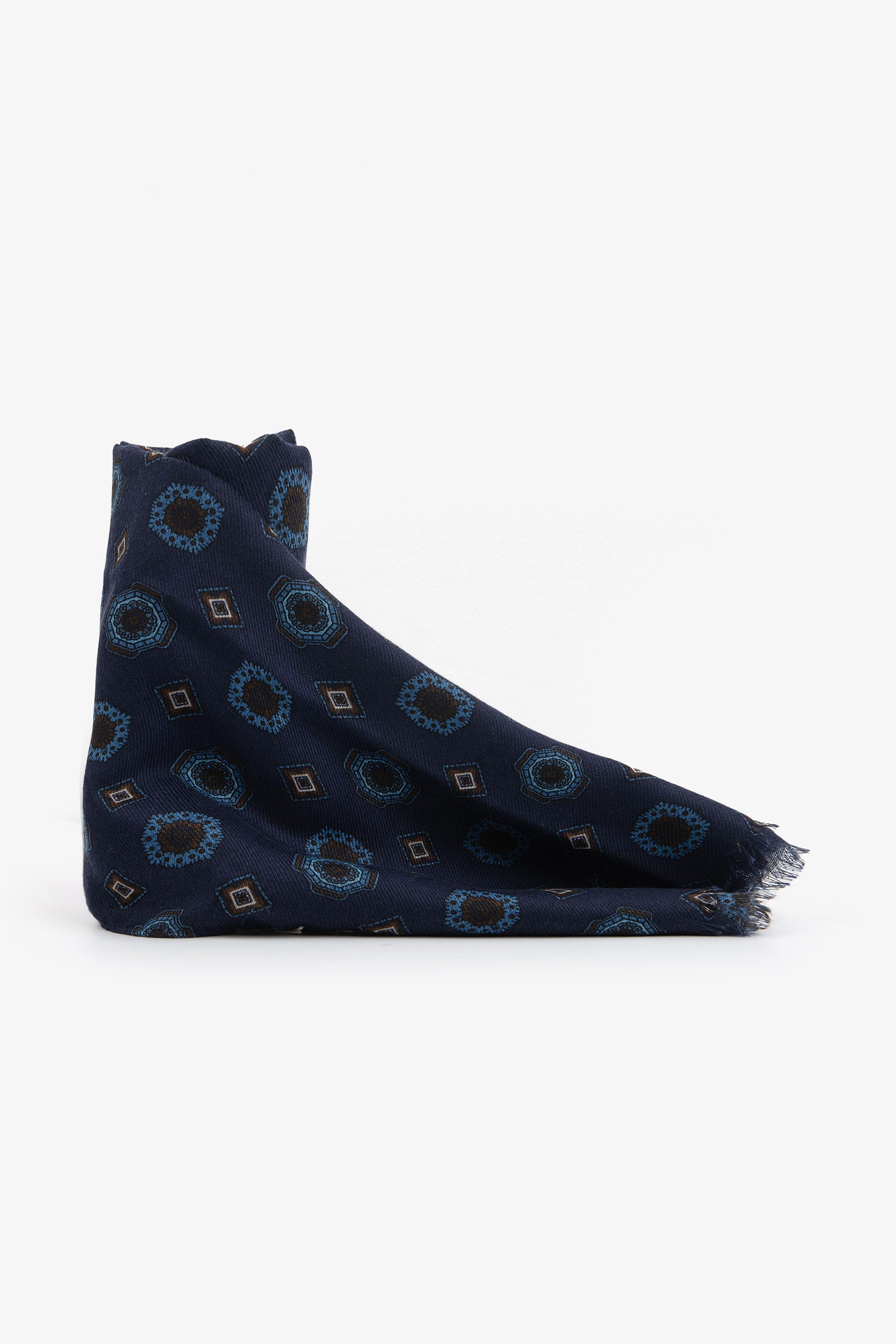 Pashmina disegno geometrico blu-Dan John
