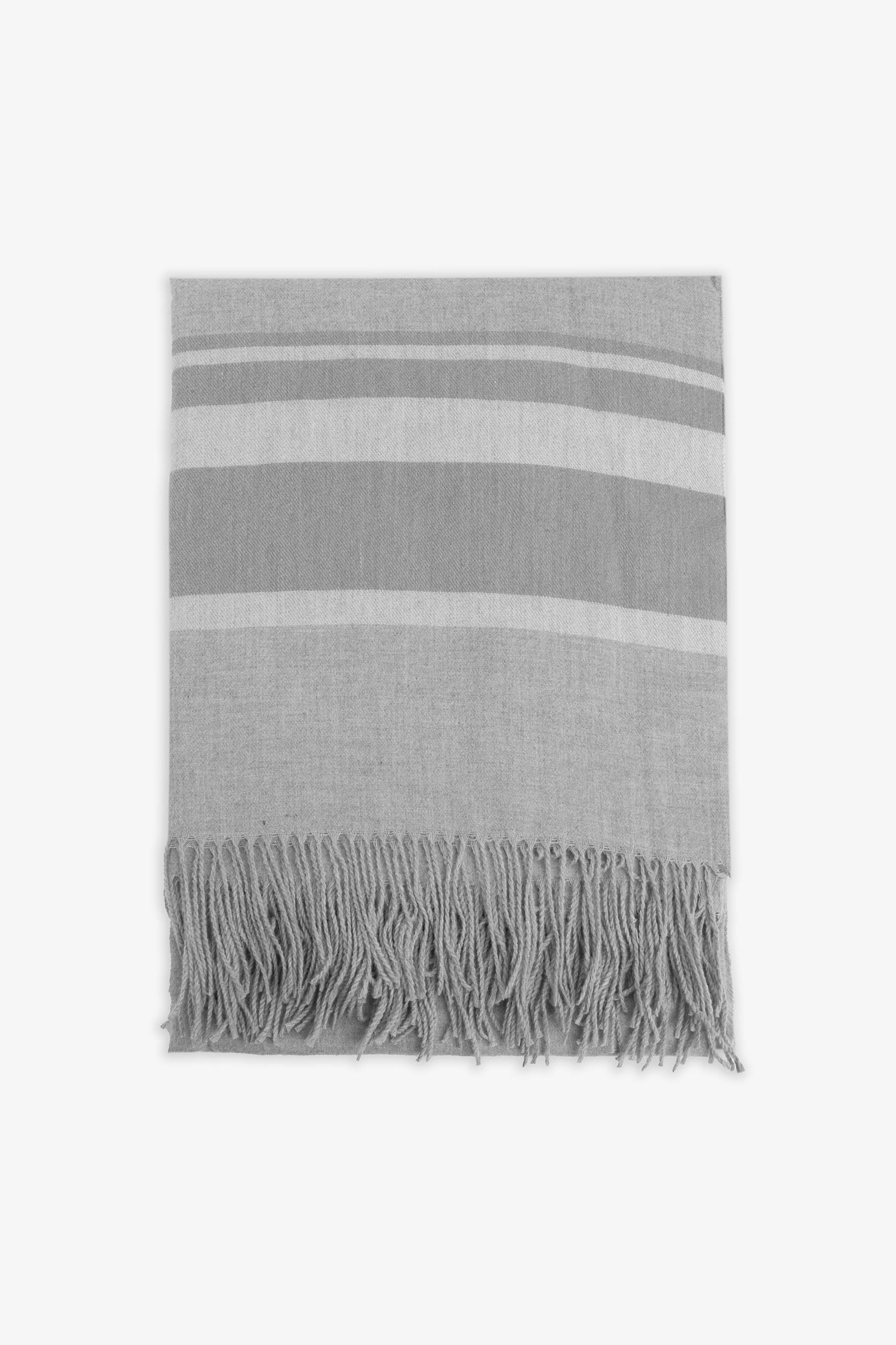 Plaid con righe grigio