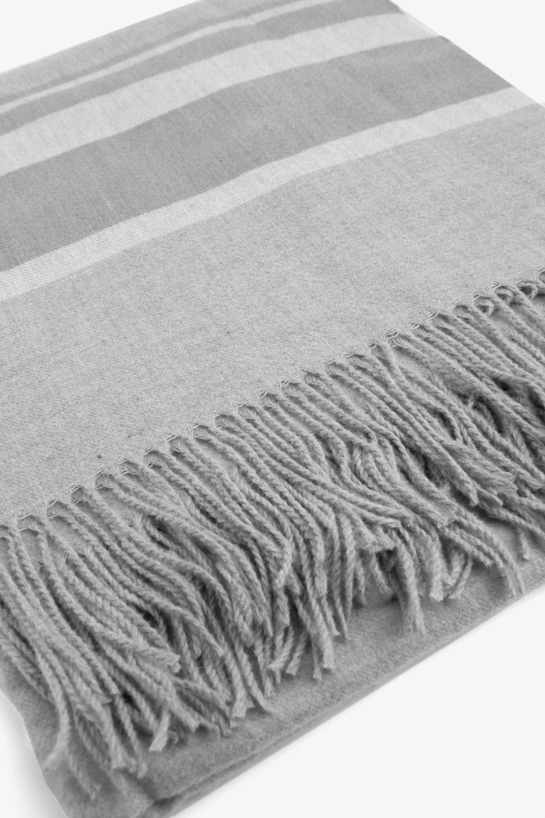 Plaid con righe grigio