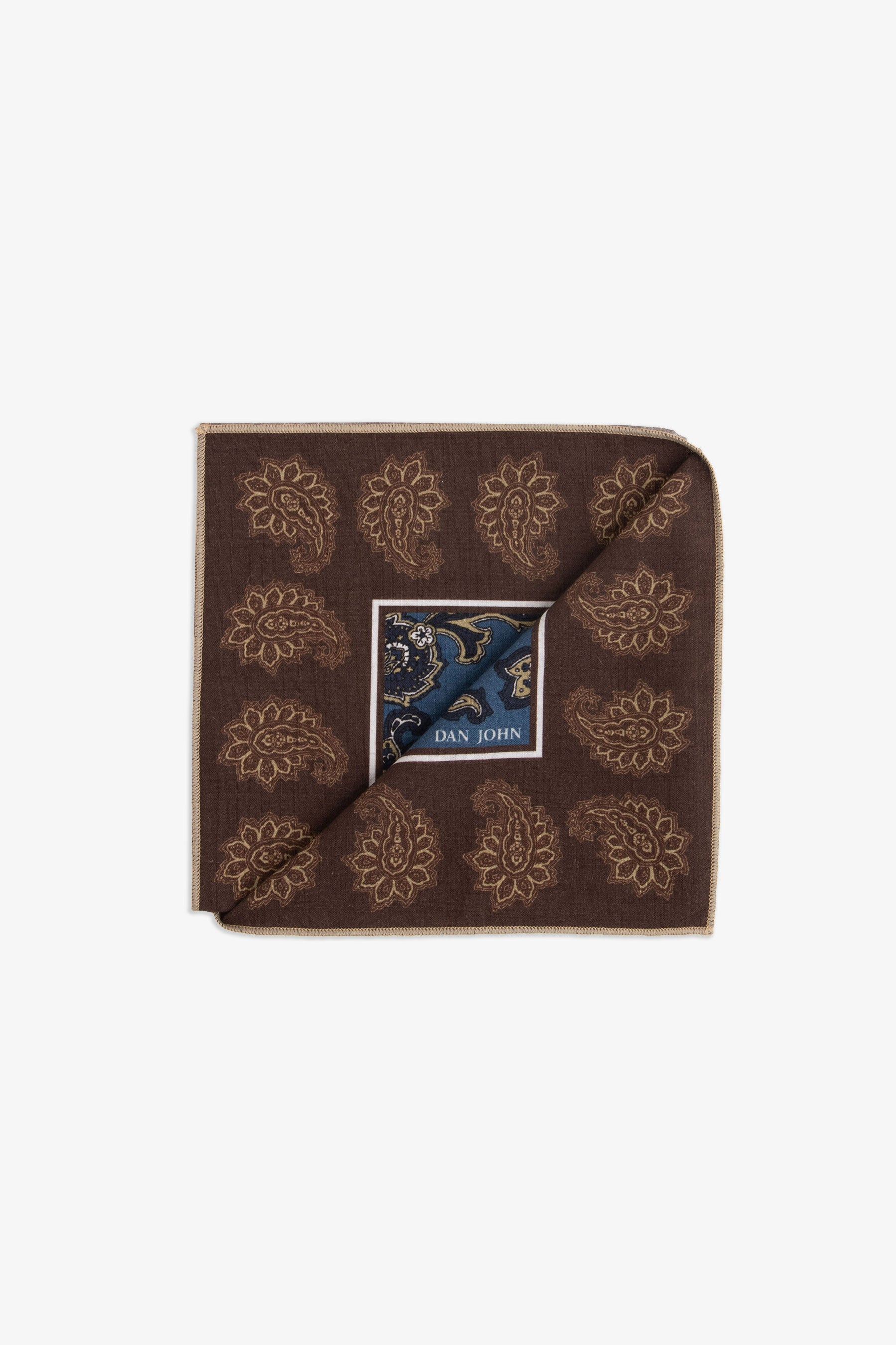 Dunkelbraune Blumen-Clutch