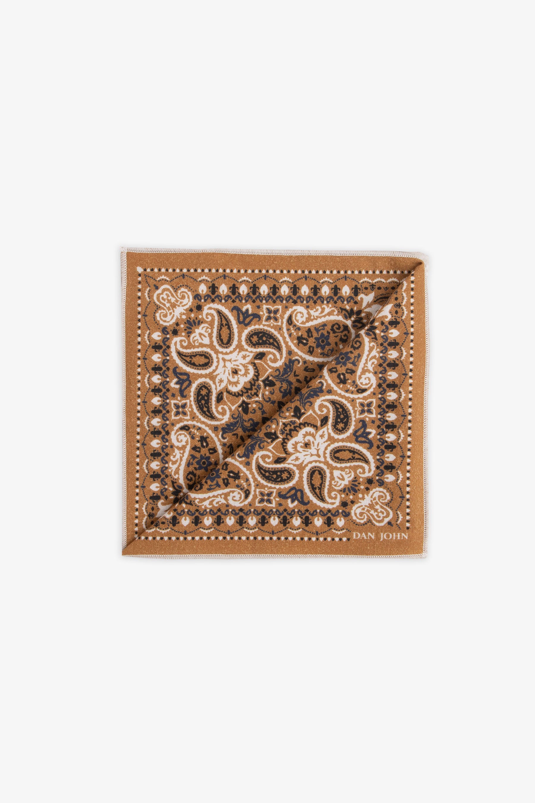 Pochette disegno cashmere ocra-Dan John
